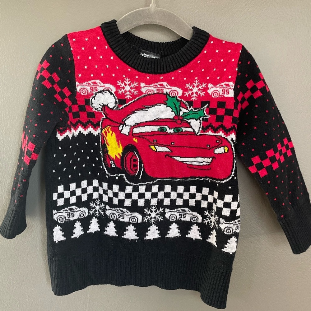 Disney Cars Lightening McQueen Christmas sweater 2T